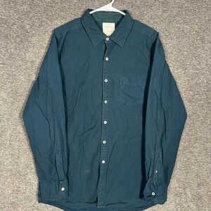 Billy Reid Mens XL Long‎ Sleeve Button Down Shirt Green Cotton Casual